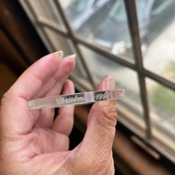 LALIQUE Cherub Stars Crescent Moon Christmas Ornament 1998 + Original Box! - Picture 10 of 12